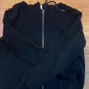 H&M Women's Black Zip-Up Sweater